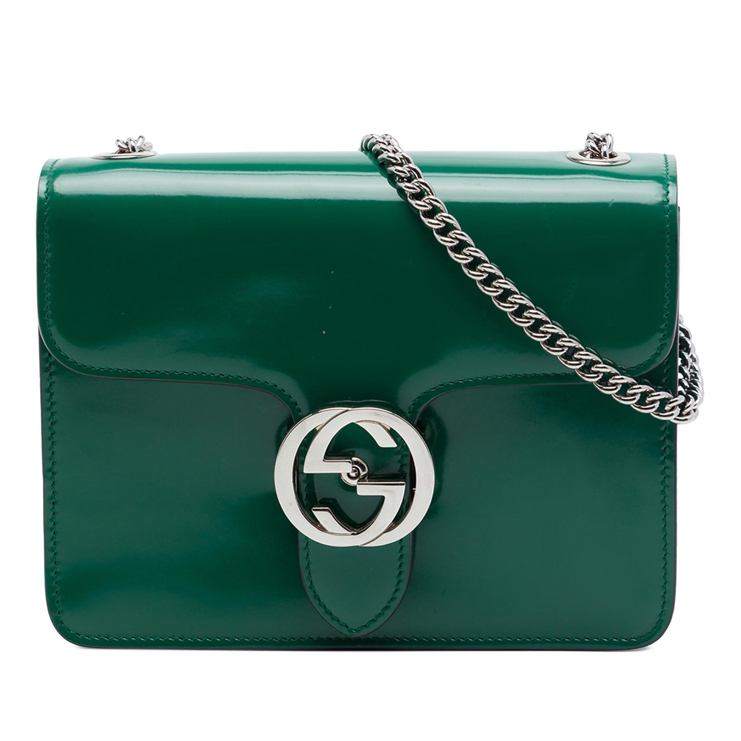 Gucci Small Patent Interlocking G Crossbody