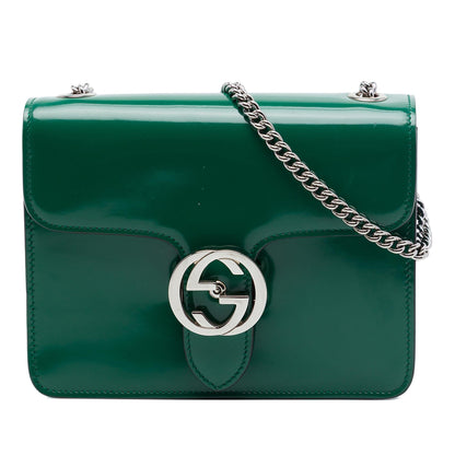 Gucci Small Patent Interlocking G Crossbody