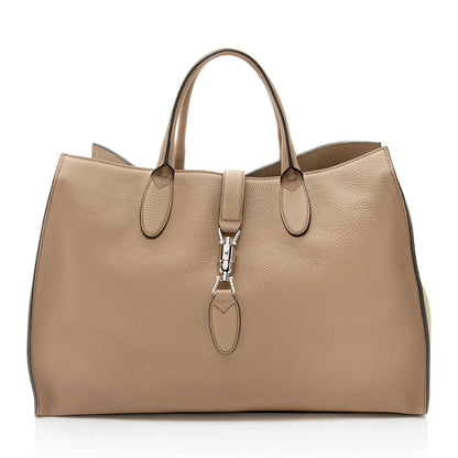 Gucci Soft Pebbled Leather Jackie Medium Tote