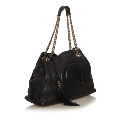 Gucci Soho Chain Leather Tote Bag (SHG-29321)