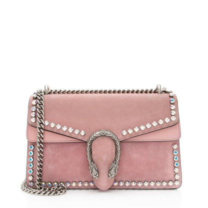 Gucci Suede Crystal Dionysus Medium Shoulder Bag