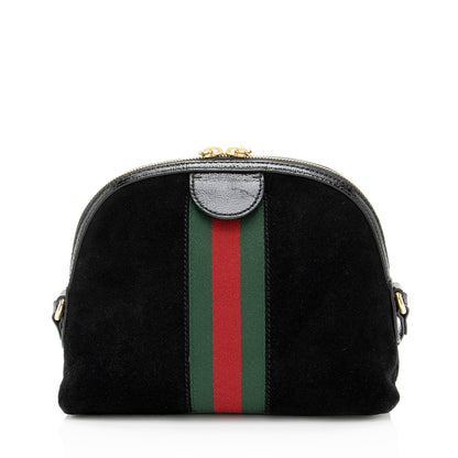 Gucci Suede Ophidia Dome Small Shoulder Bag