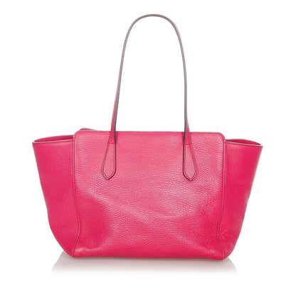 Gucci Swing Leather Tote Bag (SHG-31582)