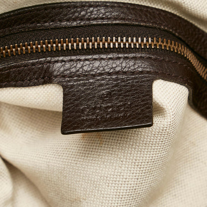 Gucci Twill Leather Shoulder Bag (SHG-31844)