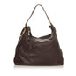 Gucci Twill Leather Shoulder Bag (SHG-31844)