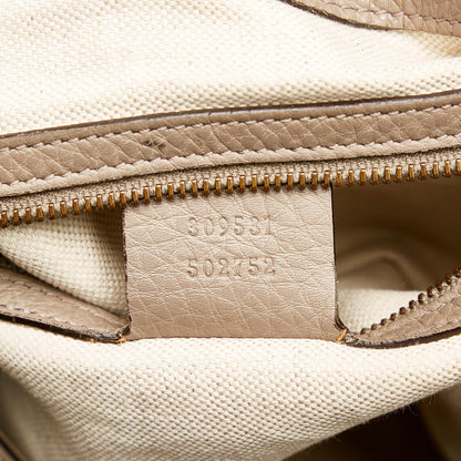 Gucci Twill Leather Tote Bag (SHG-32764)