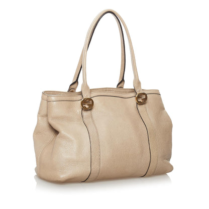 Gucci Twins Leather Tote Bag (SHG-32733)
