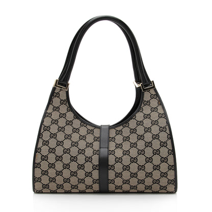 Gucci Vintage GG Canvas Bardot Medium Shoulder Bag (SHF-MzOFGC)