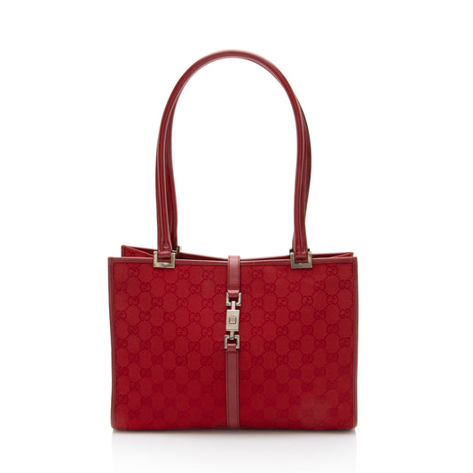 Gucci Vintage GG Canvas Bardot Shoulder Bag