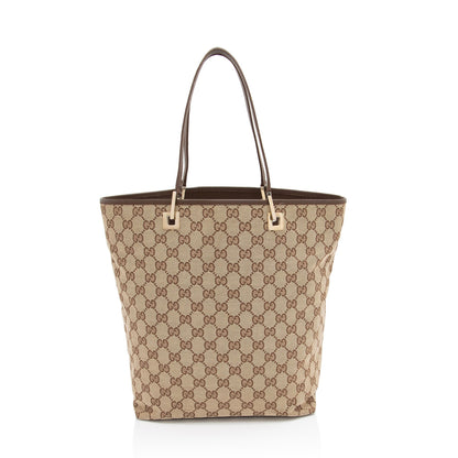 Gucci Vintage GG Canvas Bucket Large Tote (SHF-yDNneA)