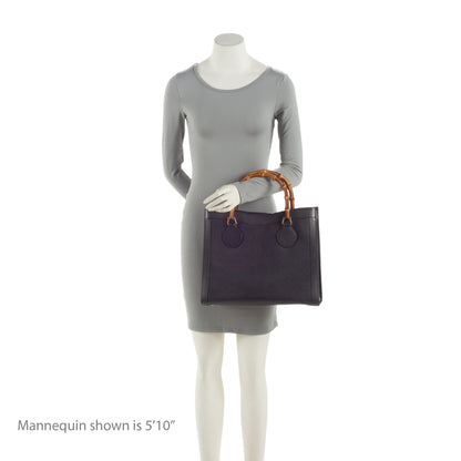 Gucci Vintage Leather Bamboo Diana Tote (SHF-7SmqFT)