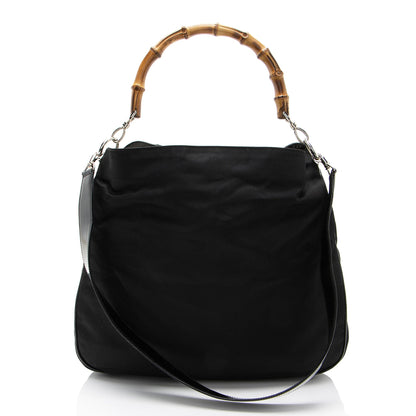Gucci Vintage Nylon Bamboo Shoulder Bag