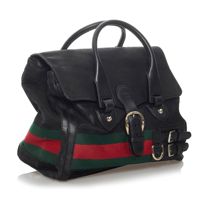 Gucci Web Heritage Nubuck Tote Bag (SHG-34479)