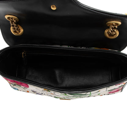 Gucci x Balenciaga Canvas Flora GG Marmont The Hacker Project Small Flap Shoulder Bag (SHF-nCZEe5)
