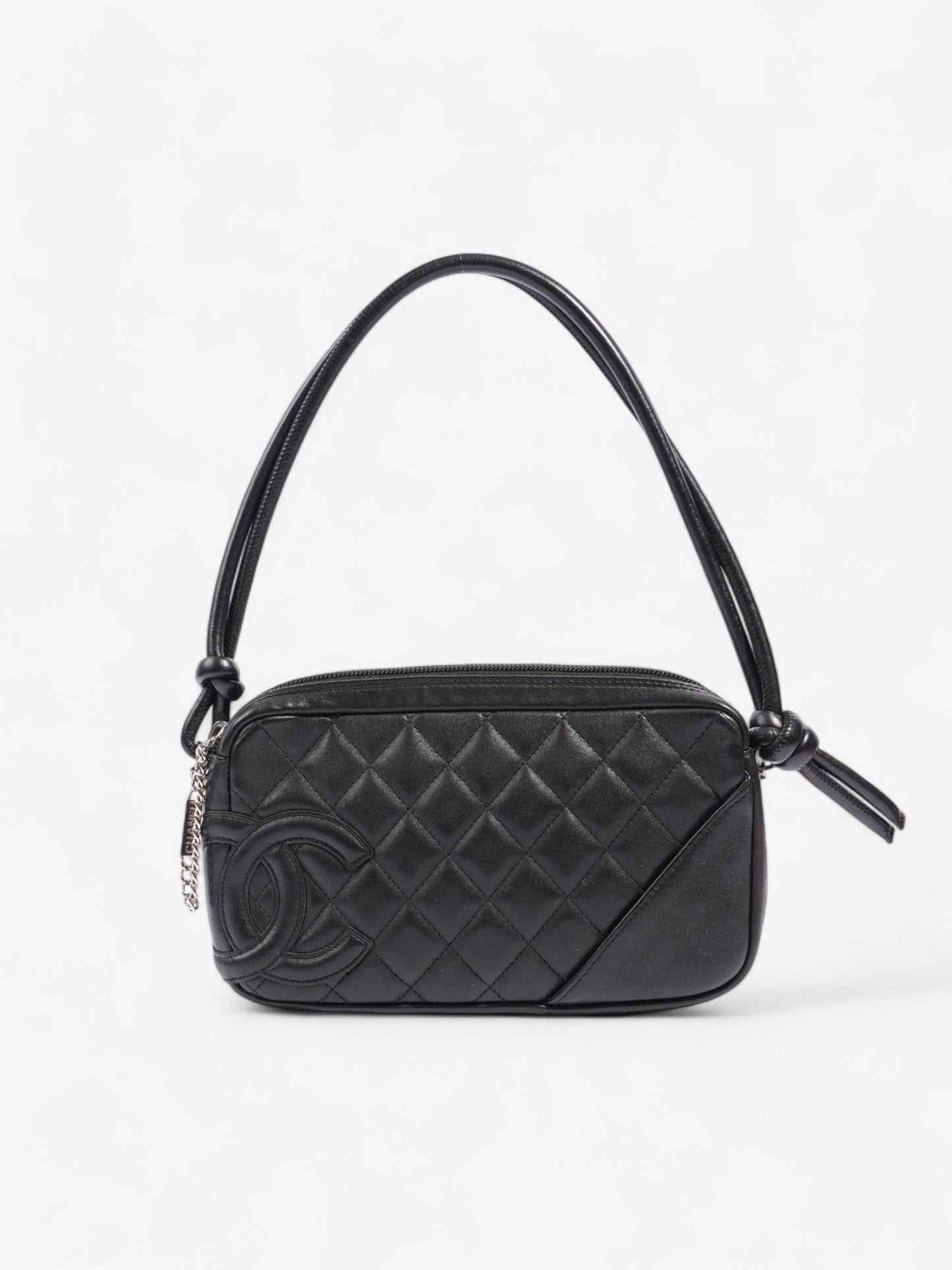 Chanel Cambon Shoulder Bag Black Lambskin Leather