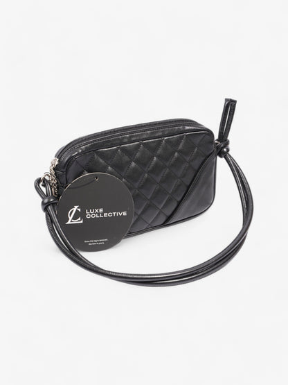 Chanel Cambon Shoulder Bag Black Lambskin Leather