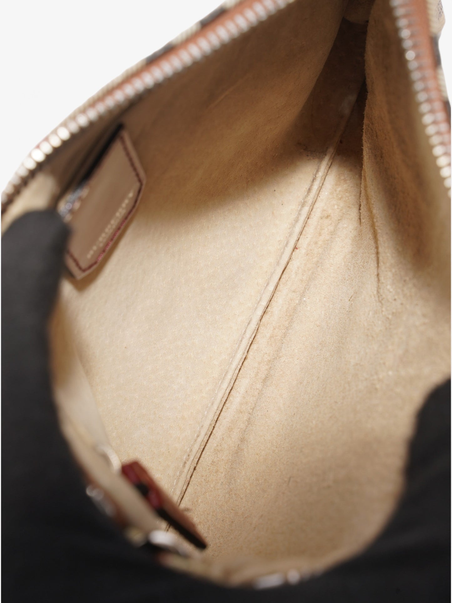 Burberry Pochette Shoulder Bag Haymarket Check / Red Coated Canvas