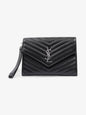 Saint Laurent Cassandre Clutch Black Matelasse Leather