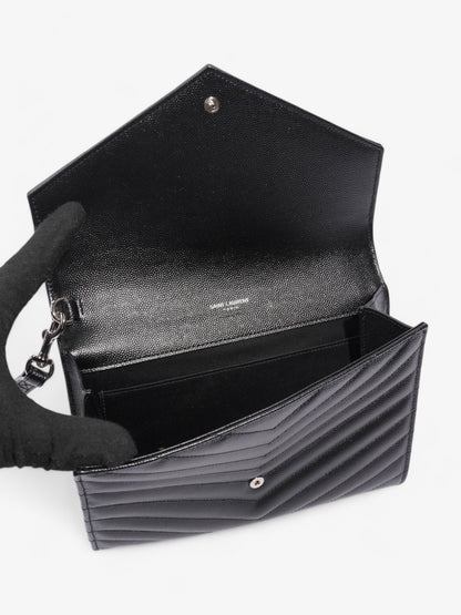 Saint Laurent Cassandre Clutch Black Matelasse Leather