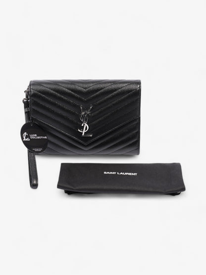 Saint Laurent Cassandre Clutch Black Matelasse Leather