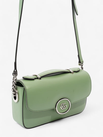 Gucci GG Shoulder Bag Light Green Leather Mini