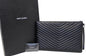 YVES SAINT LAURENT Monogram Black Leather Document Holder Clutch