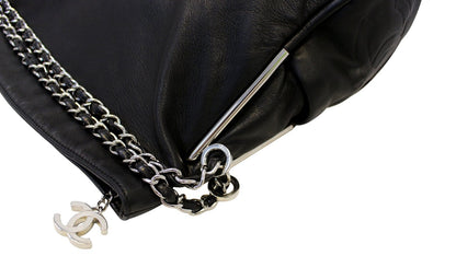 Chanel Shoulder Bag Black Lambskin Leather - CHANEL Bags