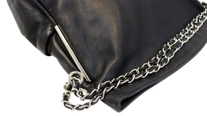 Chanel Shoulder Bag Black Lambskin Leather - CHANEL Bags