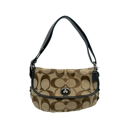 Coach Signature Canvas Turnlock Shoulder Bag