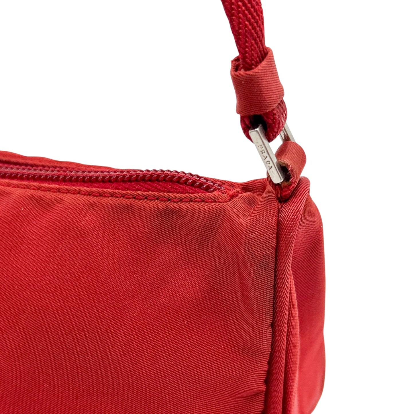 Prada Red Nylon Mini Shoulder Bag