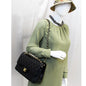 CHANEL Classic Jumbo Caviar Leather Double Flap Shoulder Bag Black