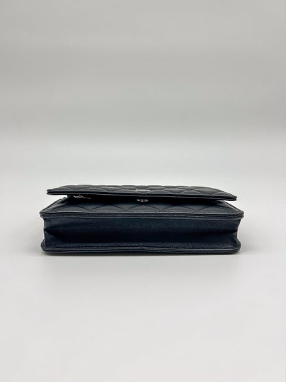 Chanel Black Lambskin Leather Wallet on Chain