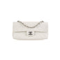 Chanel White Caviar East West Flap Shoulder Bag