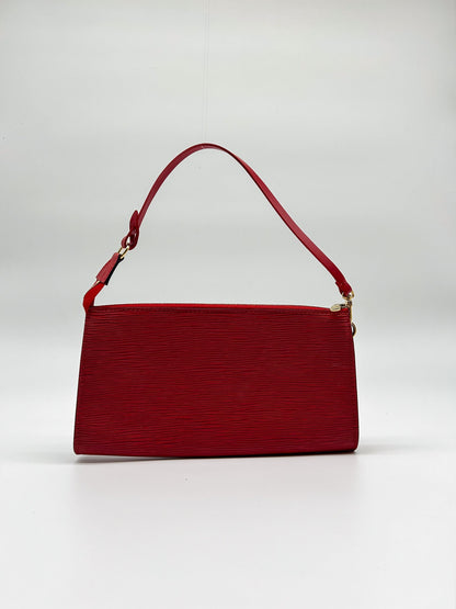 Louis Vuitton  Red Epi Leather Pochette Accessoires
