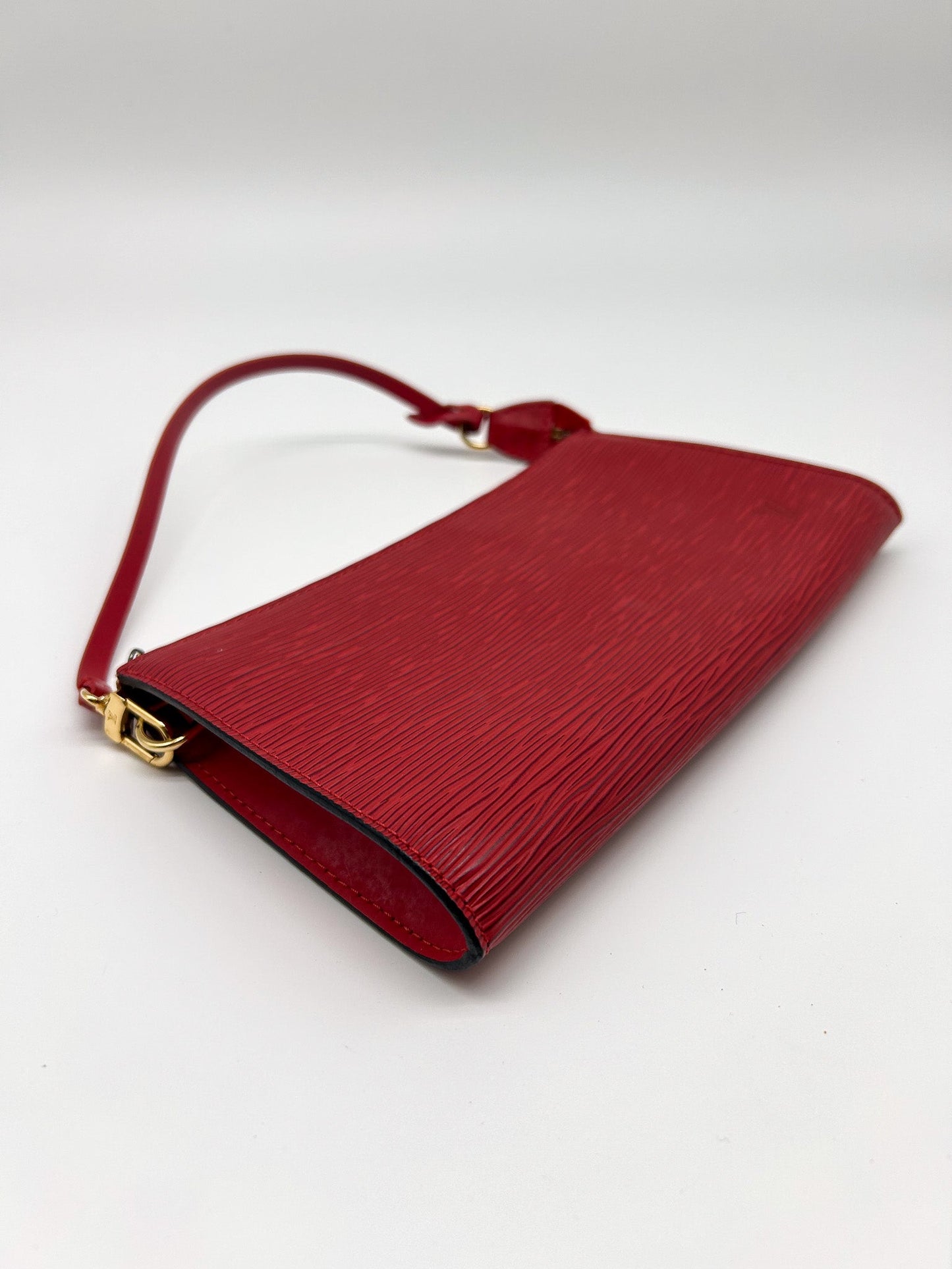 Louis Vuitton  Red Epi Leather Pochette Accessoires