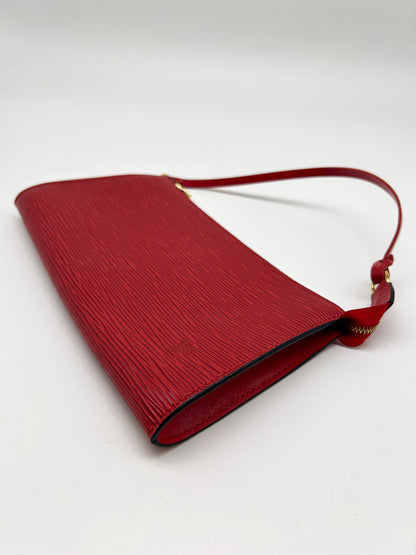 Louis Vuitton  Red Epi Leather Pochette Accessoires