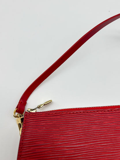 Louis Vuitton  Red Epi Leather Pochette Accessoires