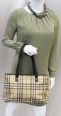 BURBERRY Nova Check Tote Shoulder Bag