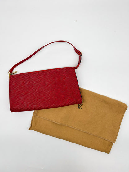 Louis Vuitton  Red Epi Leather Pochette Accessoires