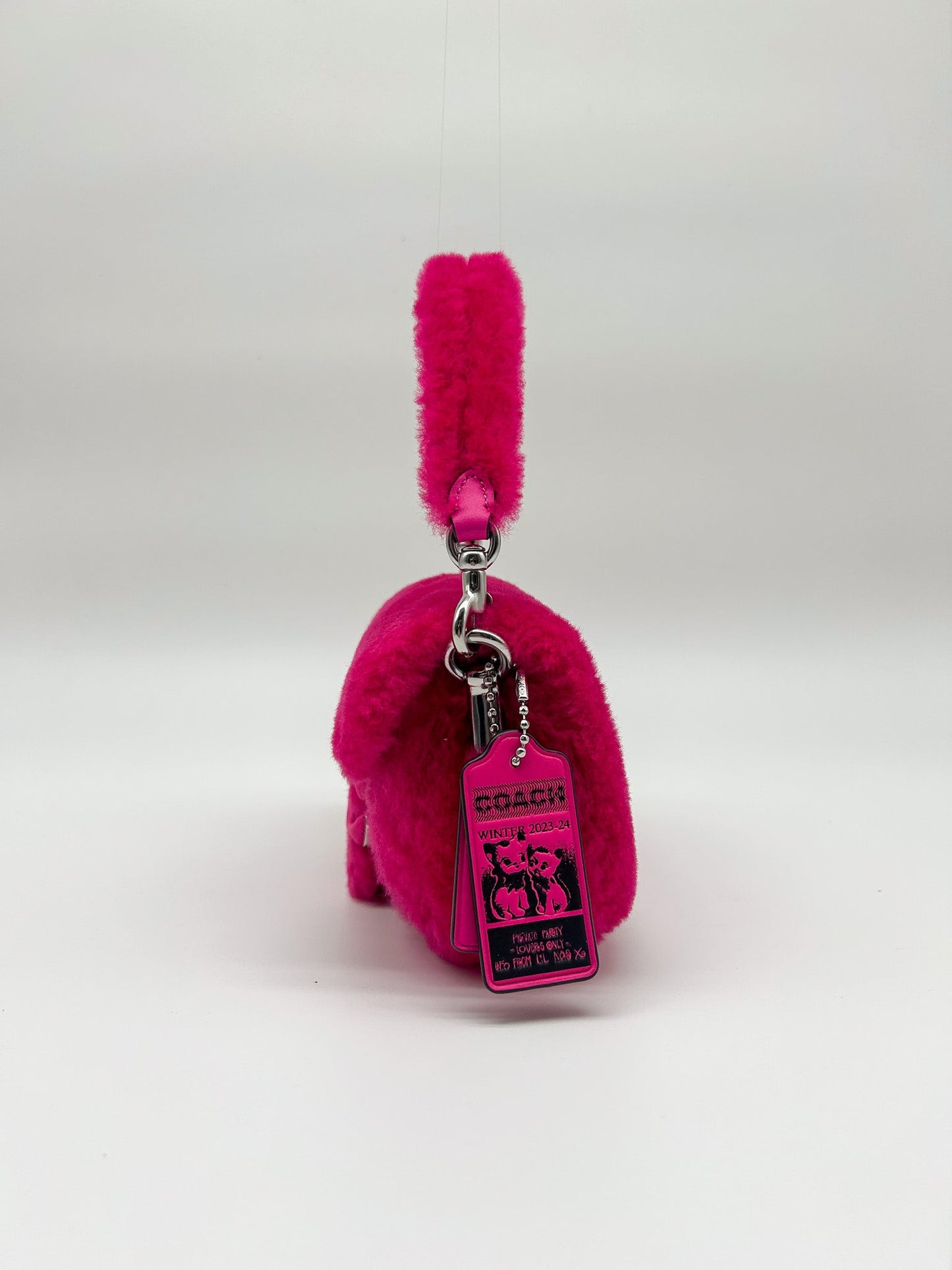 Coach x Lil Nas Hot Pink Shearling Tabby