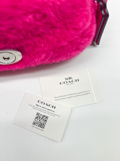Coach x Lil Nas Hot Pink Shearling Tabby