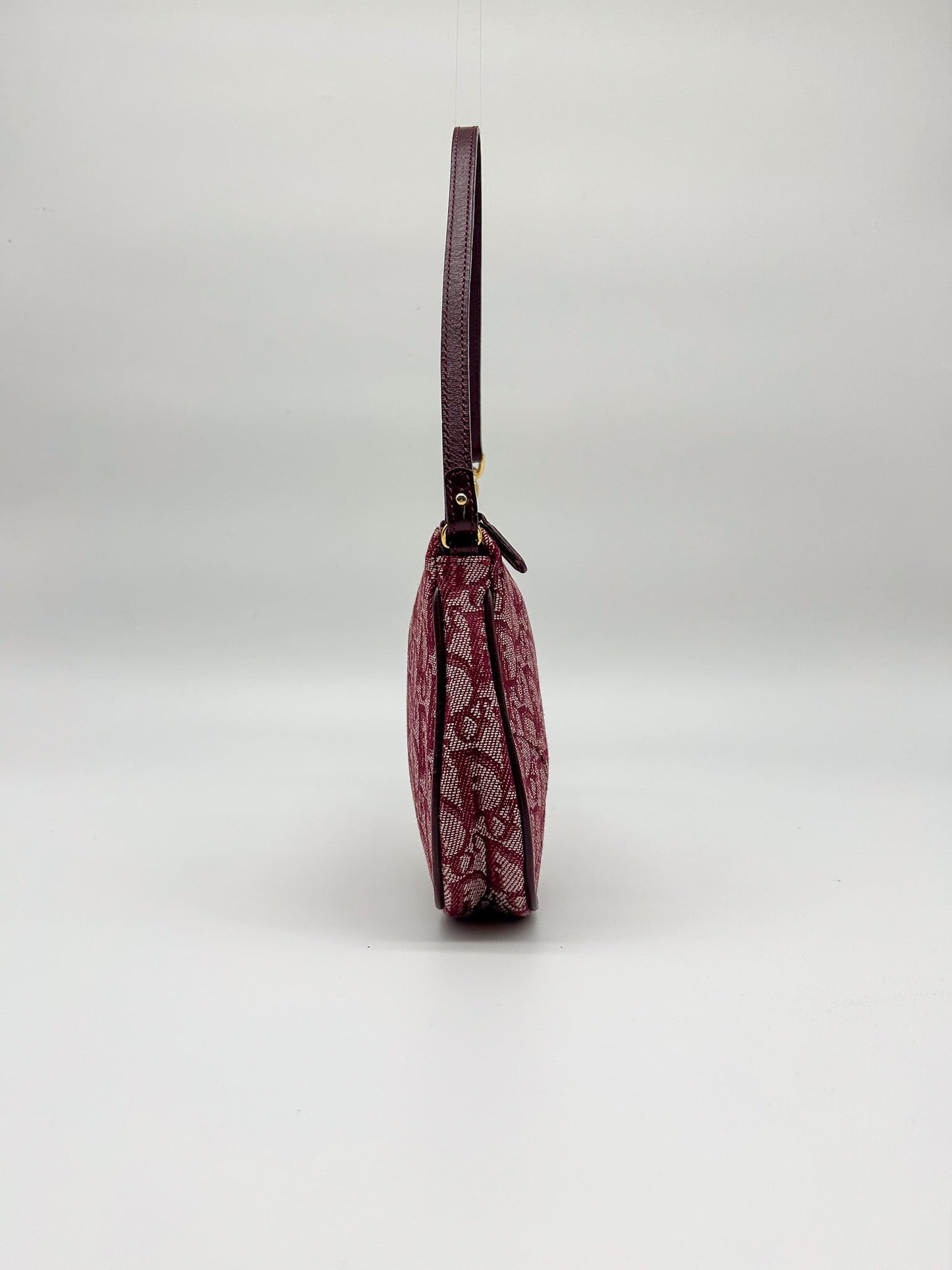 Christian Dior Burgundy Trotter Saddle Bag