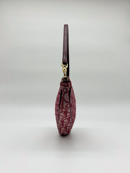 Christian Dior Burgundy Trotter Saddle Bag