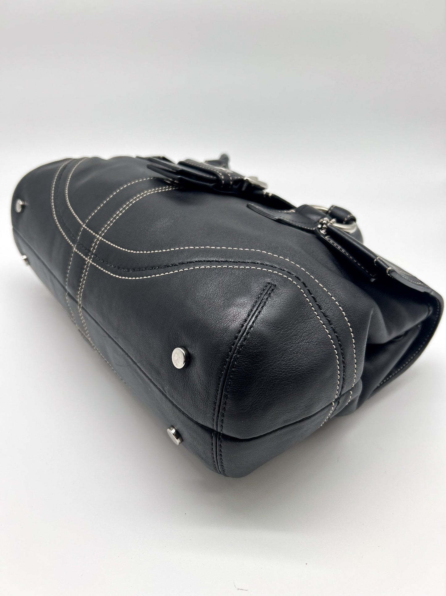 Coach Black Soho Flap Satchel Handbag