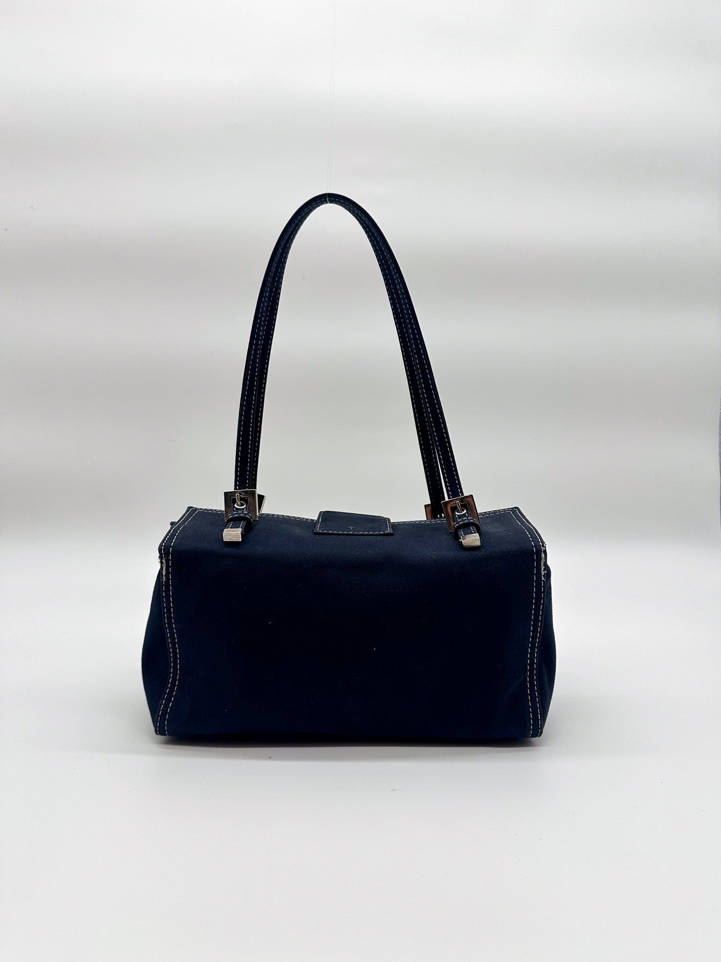 Fendi Navy Baguette Shoulder Bag