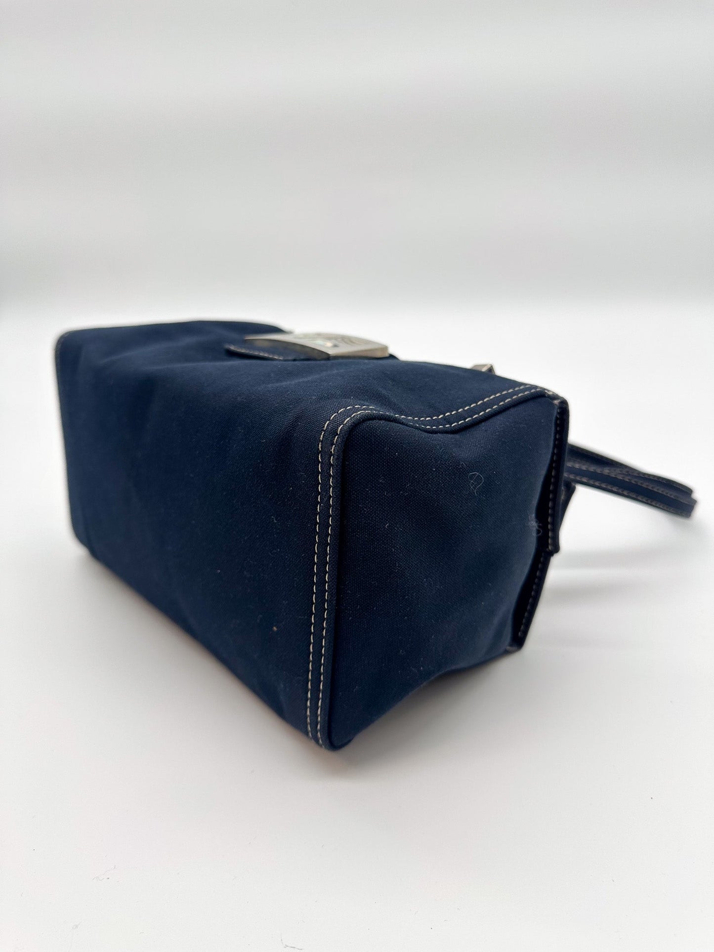 Fendi Navy Baguette Shoulder Bag