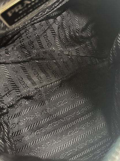 Prada Black Tessuto Nylon Messenger Crossbody Bag