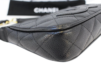 Chanel Shoulder Bag - CHANEL Black Sac Divers Mini Caviar