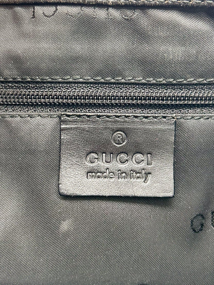 Gucci Jackie Pink Velvet and Black Leather Shoulder Bag