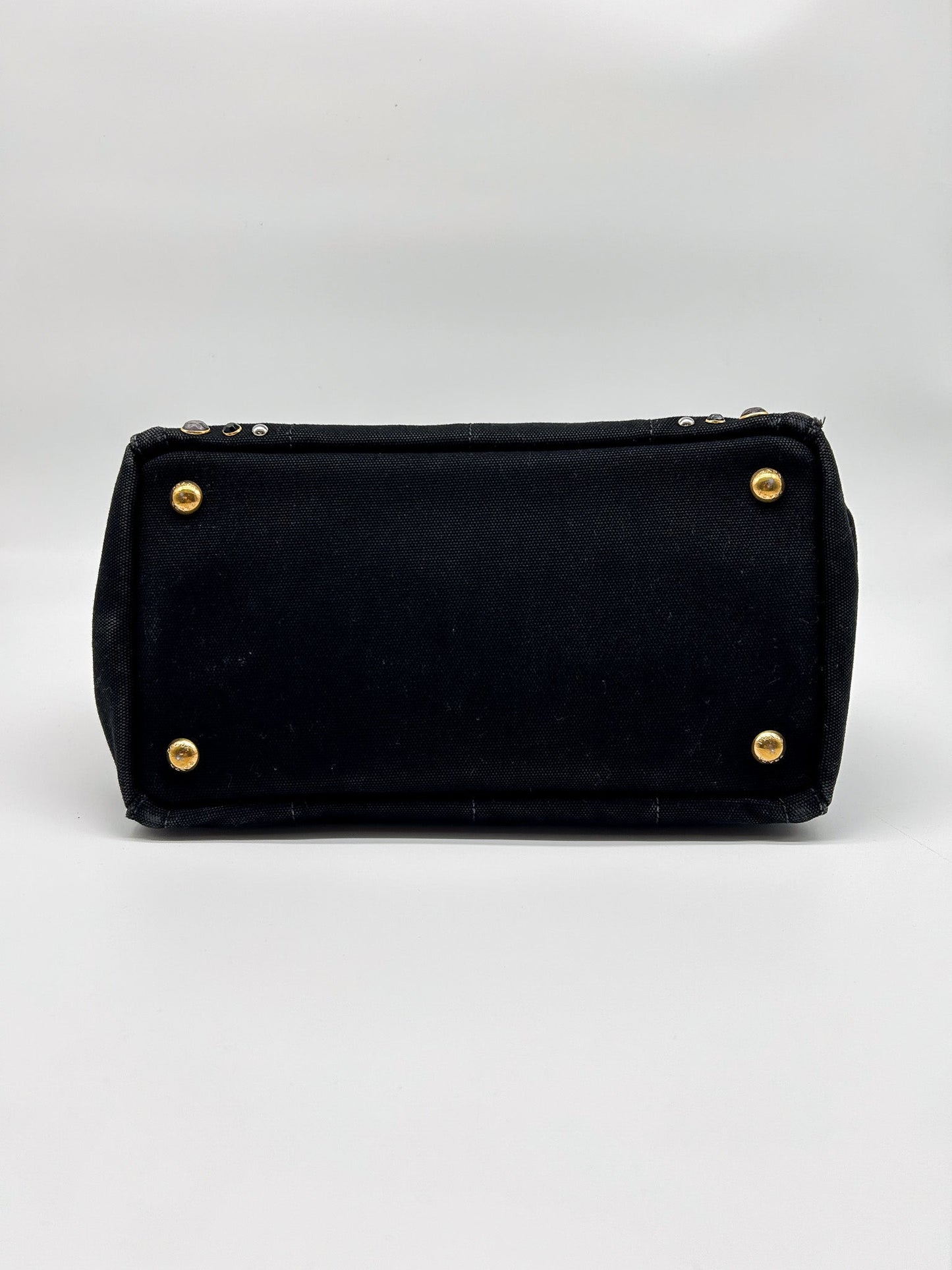 Prada Canapa Bijoux Studded Tote Bag